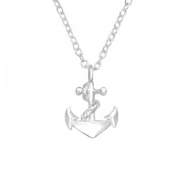 Anchor for boat - 925 Sterling Silver Necklace Without Stones A4S42876