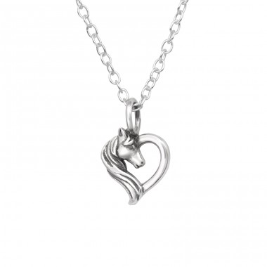 Horse Lover - 925 Sterling Silver Necklace without stones A4S43666