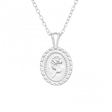 Rose plate - 925 Sterling Silver Necklace Without Stones A4S43709