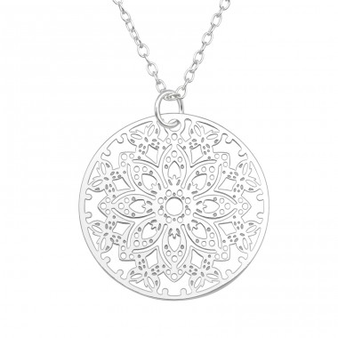 Arabesque plate - 925 Sterling Silver Necklace Without Stones A4S43748