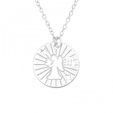 Virgo Zodiac Sign - 925 Sterling Silver Necklace without stones A4S43939