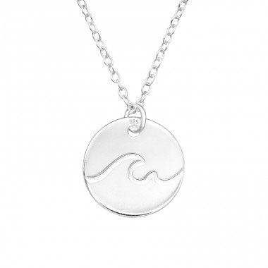 Wave - 925 Sterling Silver Necklace without stones A4S44252