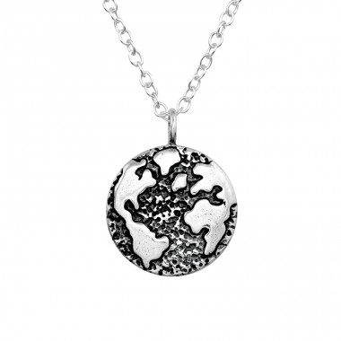 World - 925 Sterling Silver Necklace without stones A4S44869