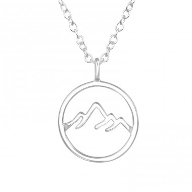 Mountain peak - 925 Sterling Silver Necklace Without Stones A4S44949