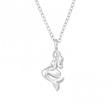 Mermaid - 925 Sterling Silver Necklace without stones A4S45307