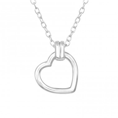 Heart - 925 Sterling Silver Necklace without stones A4S46693