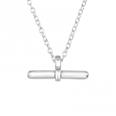 Bar shape necklace - 925 Sterling Silver Necklace Without Stones A4S46711