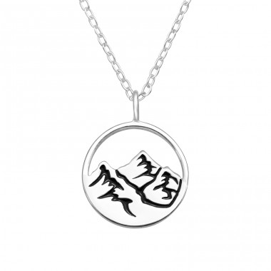 Mountain  - 925 Sterling Silver Necklace Without Stones A4S46724