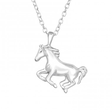 Horse - 925 Sterling Silver Necklace without stones A4S46725