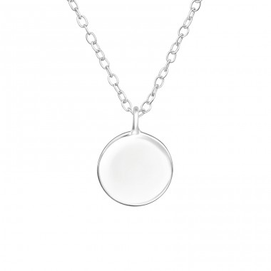 Disc without pattern - 925 Sterling Silver Necklace Without Stones A4S46727