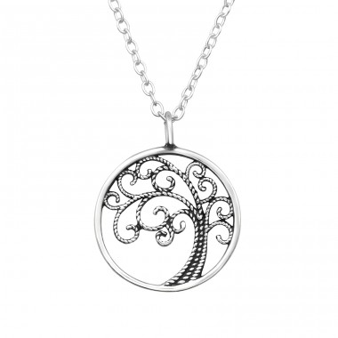 Tree Of Life - 925 Sterling Silver Necklace without stones A4S47633