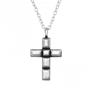 Cross - 925 Sterling Silver Necklace without stones A4S47958