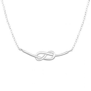 Knot - 925 Sterling Silver Necklace Without Stones A4S48261