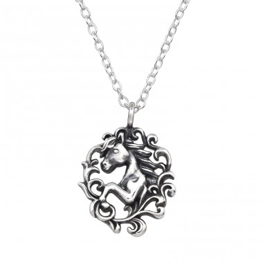 Horse - 925 Sterling Silver Necklace without stones A4S48386