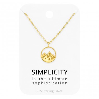 Golden Mountains - 925 Sterling Silver Sets Necklace With Earrings A4S47373