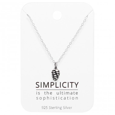 Pine Cone Necklace - 925 Sterling Silver Sets Necklace With Earrings A4S48557