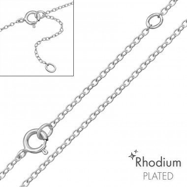 39cm Cable Chain - 925 Sterling Silver Silver chains A4S11345