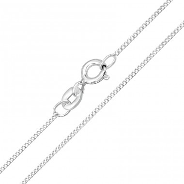 46 cm Curb - 925 Sterling Silver Silver Chains A4S23873