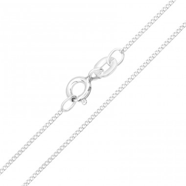 46 cm Curb - 925 Sterling Silver Silver Chains A4S23873