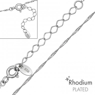 45cm Łańcuch Singapurski - Srebro próby 925 Srebrne łańcuszki A4S42175