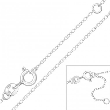 Cable chain for kids 39cm - 925 Sterling Silver Silver Chains A4S46377