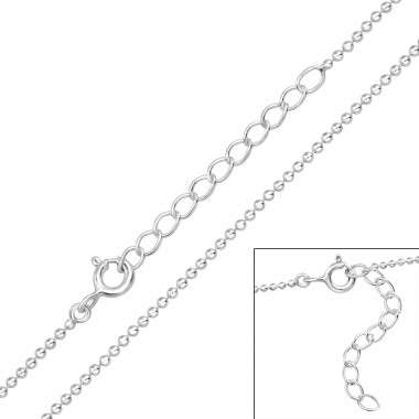 39cm Balls - 925 Sterling Silver Silver chains A4S48099