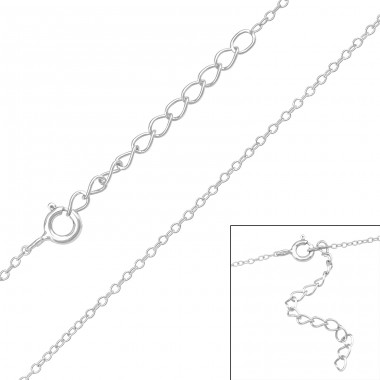 Cable Chain 45cm - 925 Sterling Silver Silver Chains A4S48104