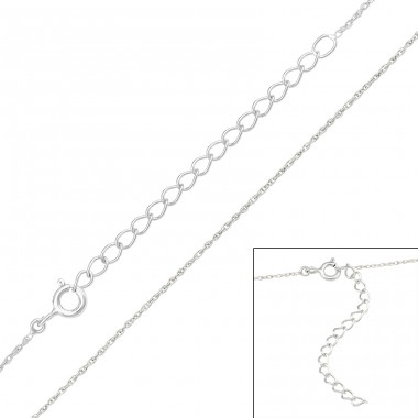  Square Link 45cm - 925 Sterling Silver Silver Chains A4S48110