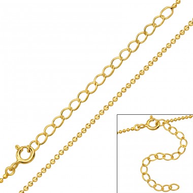 Gold plated ball chain  45cm - 925 Sterling Silver Silver Chains A4S48604