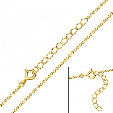 Gold plated ball chain 39 cm - 925 Sterling Silver Silver Chains A4S48606