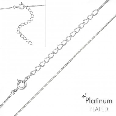 Snake platinum chain 45 cm - 925 Sterling Silver Silver Chains A4S48609