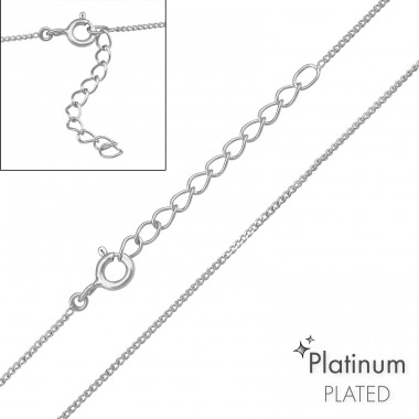 Snake platinum chain 39 cm - 925 Sterling Silver Silver Chains A4S48611