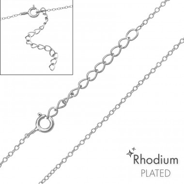 Rodowany Łańcuszek 45cm - Srebro Próby 925 Srebrne Łańcuszki A4S48617