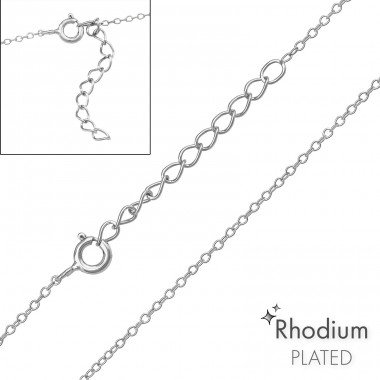 Cable Chain 39cm - 925 Sterling Silver Silver Chains A4S48619