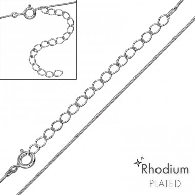 Łańcuszek Wężowy 45 cm - Srebro Próby 925 Srebrne Łańcuszki A4S48625