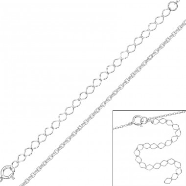 Cable Chain 49cm - 925 Sterling Silver Silver chains A4S48675