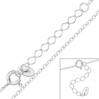 Cable Chain 43cm - 925 Sterling Silver Silver chains A4S48692