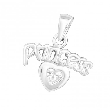 Princess - 925 Sterling Silver Pendants with Zirconia stones A4S14628