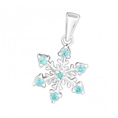 Snowflake - 925 Sterling Silver Pendants with Zirconia stones A4S15833