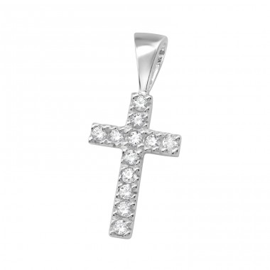 Cross - 925 Sterling Silver Pendants with Zirconia stones A4S19517