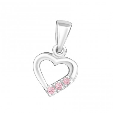 Heart - 925 Sterling Silver Pendants with Zirconia stones A4S20682