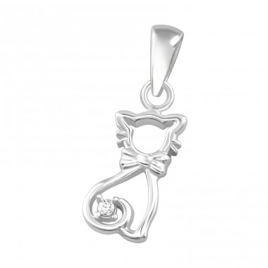 Cat - 925 Sterling Silver Pendants with Zirconia stones A4S36854