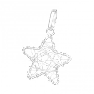 Star - 925 Sterling Silver Pendants with Zirconia stones A4S41731