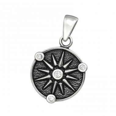 Sun - 925 Sterling Silver Pendants with Zirconia stones A4S44376