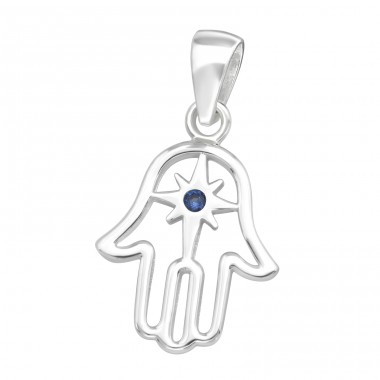 Hamsa - Silber 925 Anhänger mit separaten Ringen A4S44480