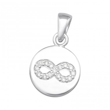 Infinity Pendant with Zirconia - 925 Sterling Silver Pendants With Zirconia Stones A4S46552