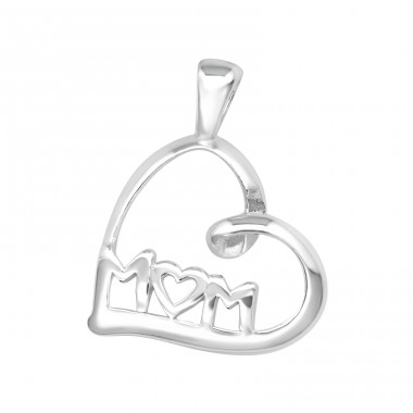 Heart - 925 Sterling Silver Pendants without stones A4S22050