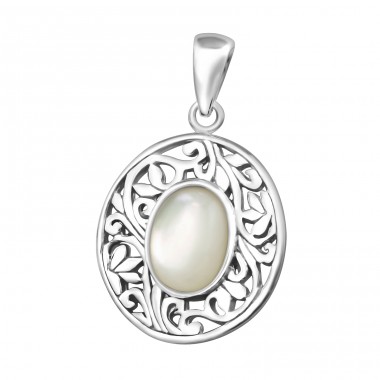 Oval - 925 Sterling Silver Pendants without stones A4S36738