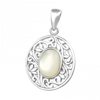 Oval - 925 Sterling Silver Pendants without stones A4S36738