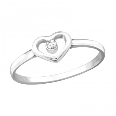 Heart - 925 Sterling Silver Rings with stones A4S19425